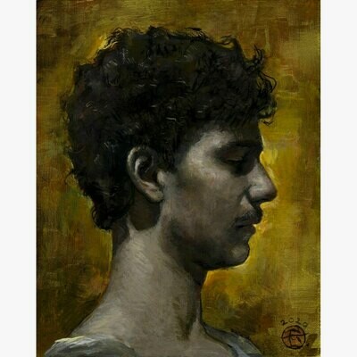 "Peace (Young Man in Profile)" Original Painting