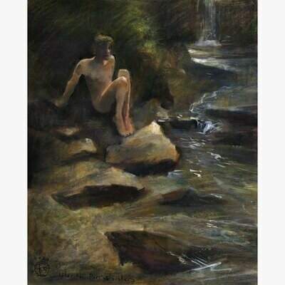 Untitled (Bather, after the Parrish Sisters) Original Work on Paper