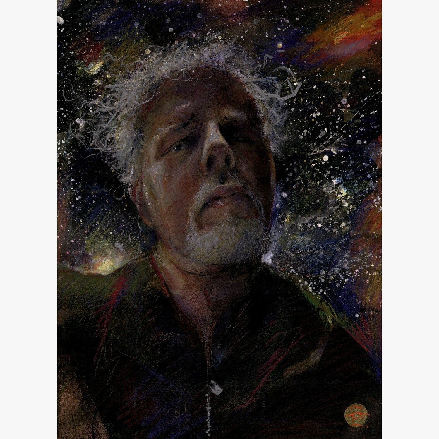 &quot;Quarantine Self-Portrait&quot; Original Mixed-Media Work on Paper
