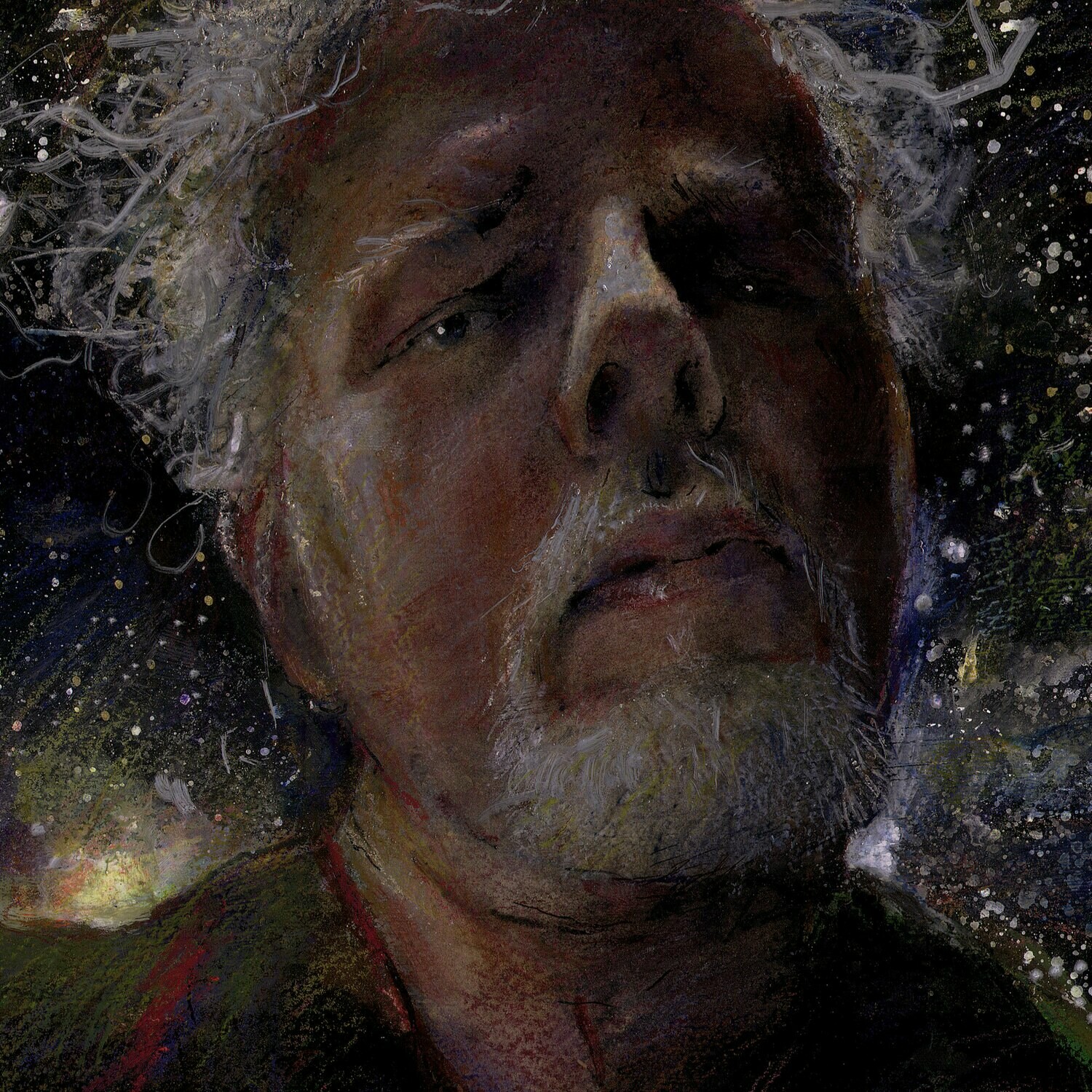 "Quarantine Self-Portrait" Original Mixed-Media Work on Paper