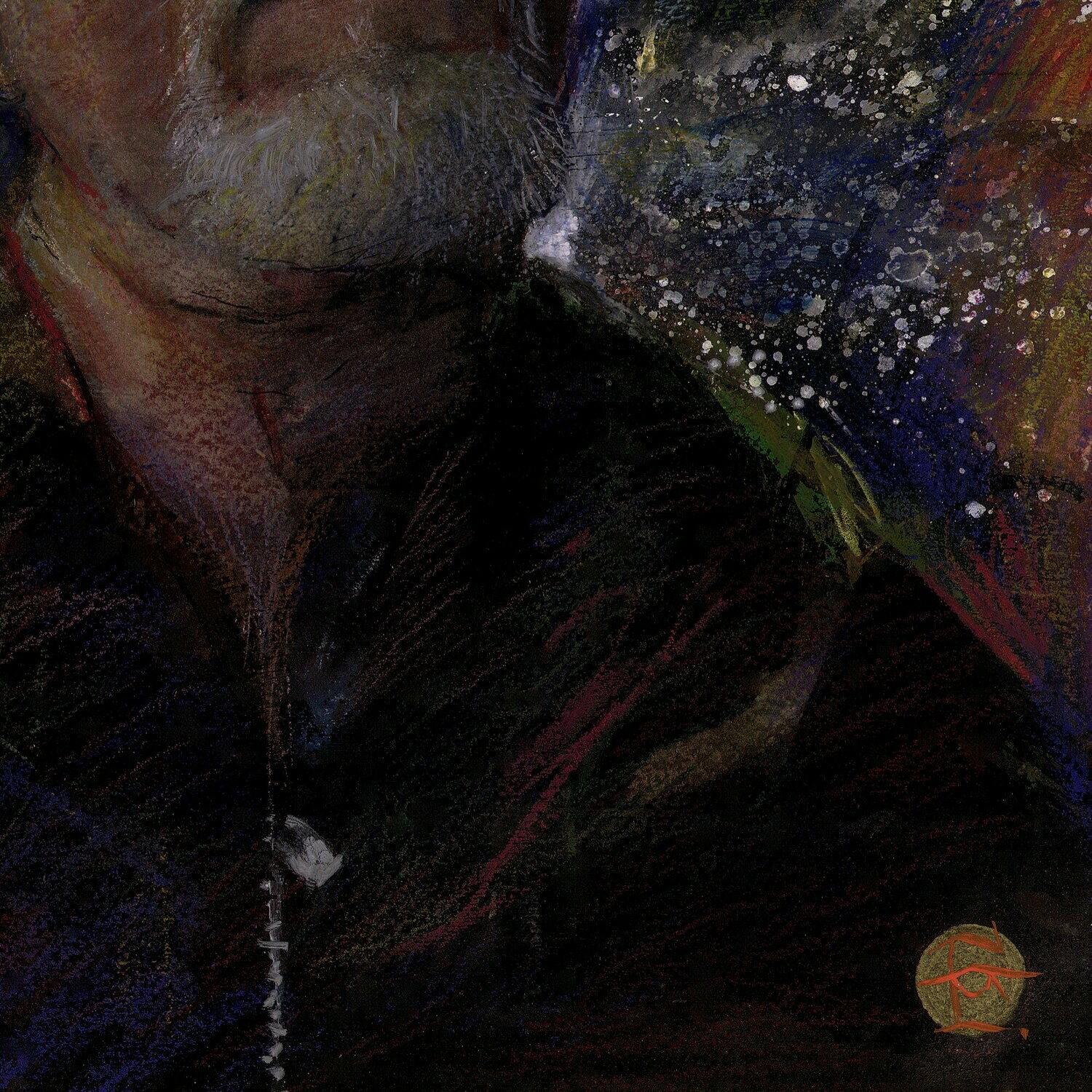 "Quarantine Self-Portrait" Original Mixed-Media Work on Paper