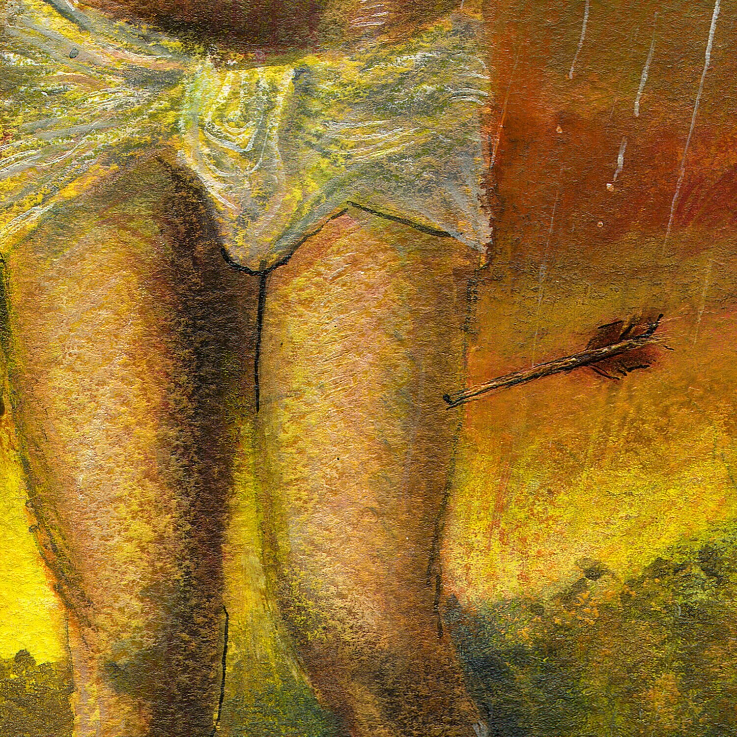 "The Black Cloud" Original Mixed-Media Painting on Paper
