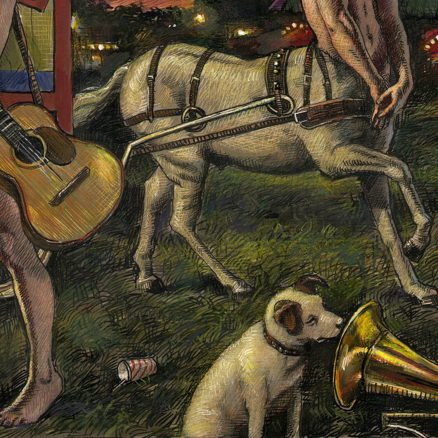 "The Counting" Original Mixed-Media Work on Paper | Available Framed or Unframed