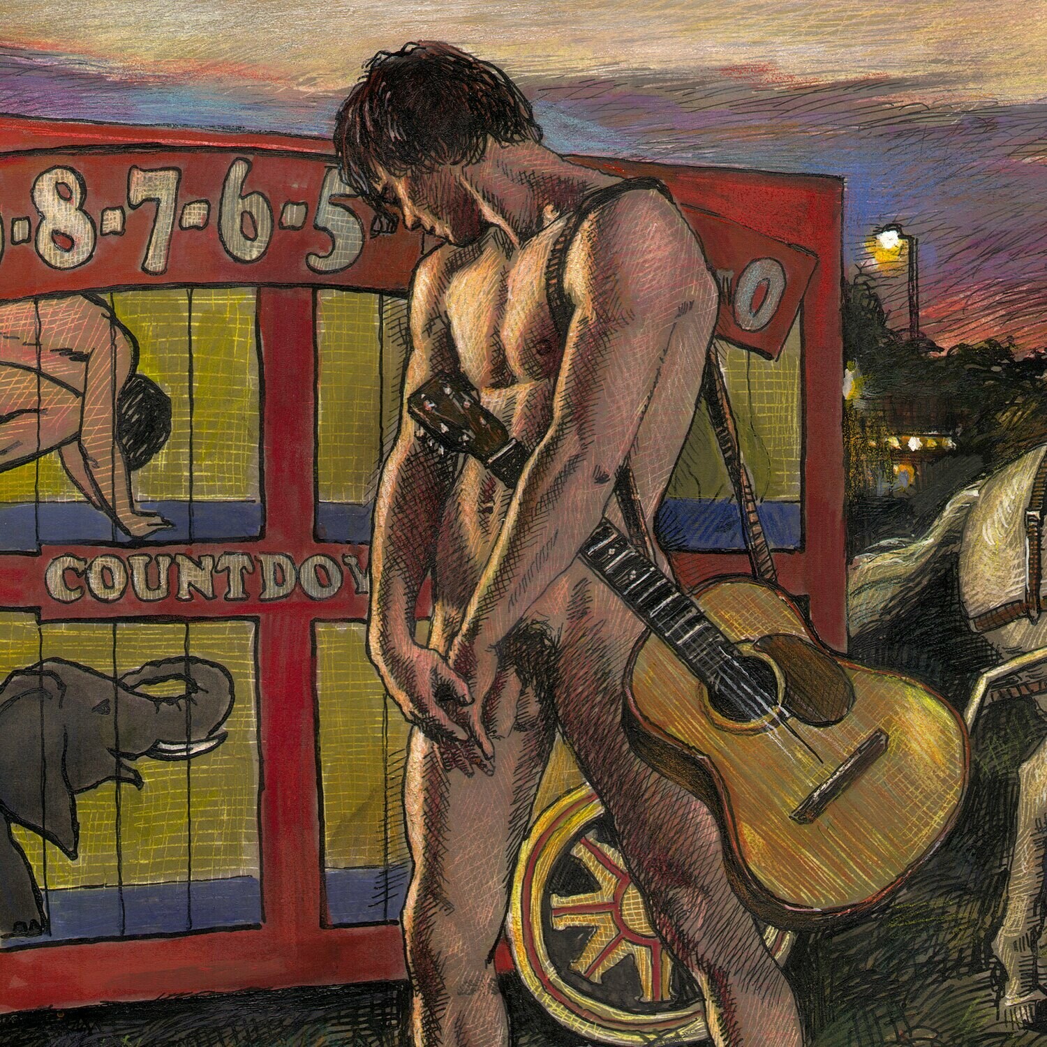 "The Counting" Original Mixed-Media Work on Paper | Available Framed or Unframed