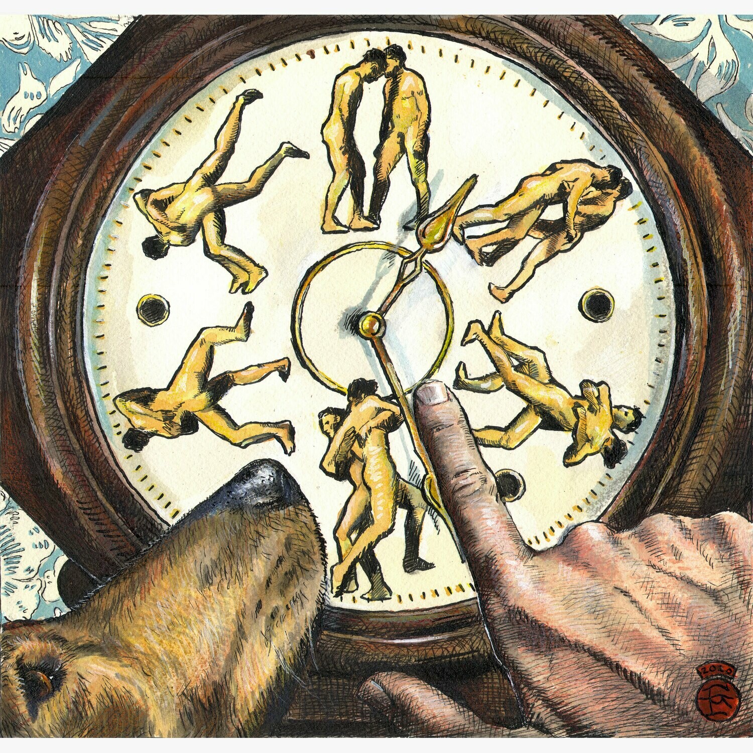 &quot;Wrestling With Time (a Riff on Muybridge)&quot; Limited Edition Print