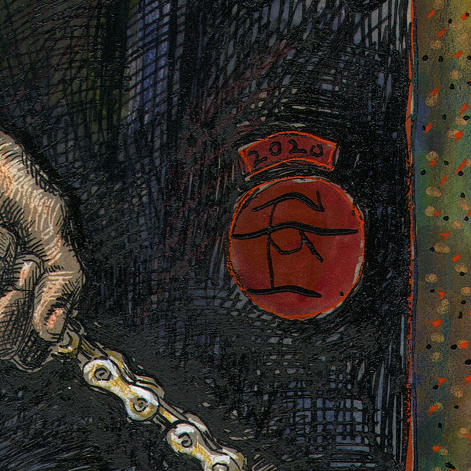 "The Workman's New Clothes" Original Framed Work on Paper