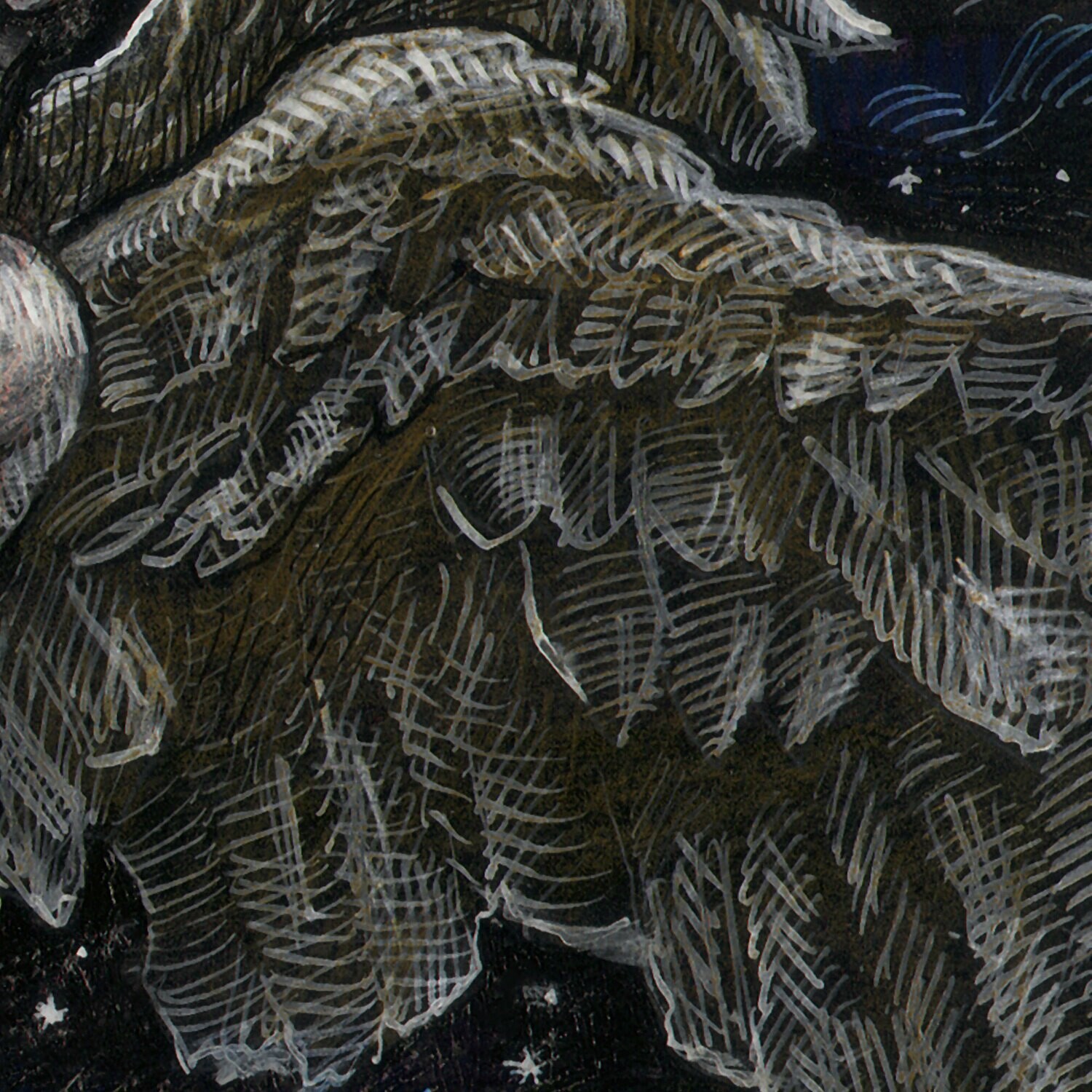 "Sleep" Original Mixed-Media Painting on Paper