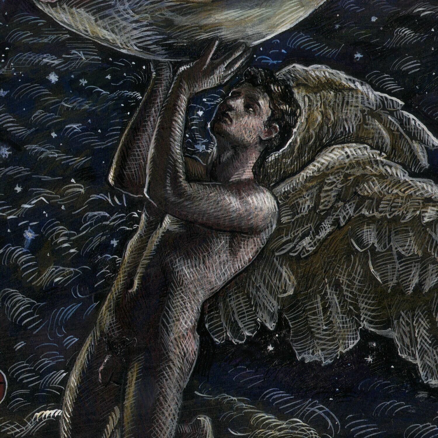 "Sleep" Original Mixed-Media Painting on Paper