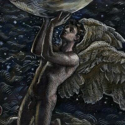 "Sleep" Original Mixed-Media Painting on Paper
