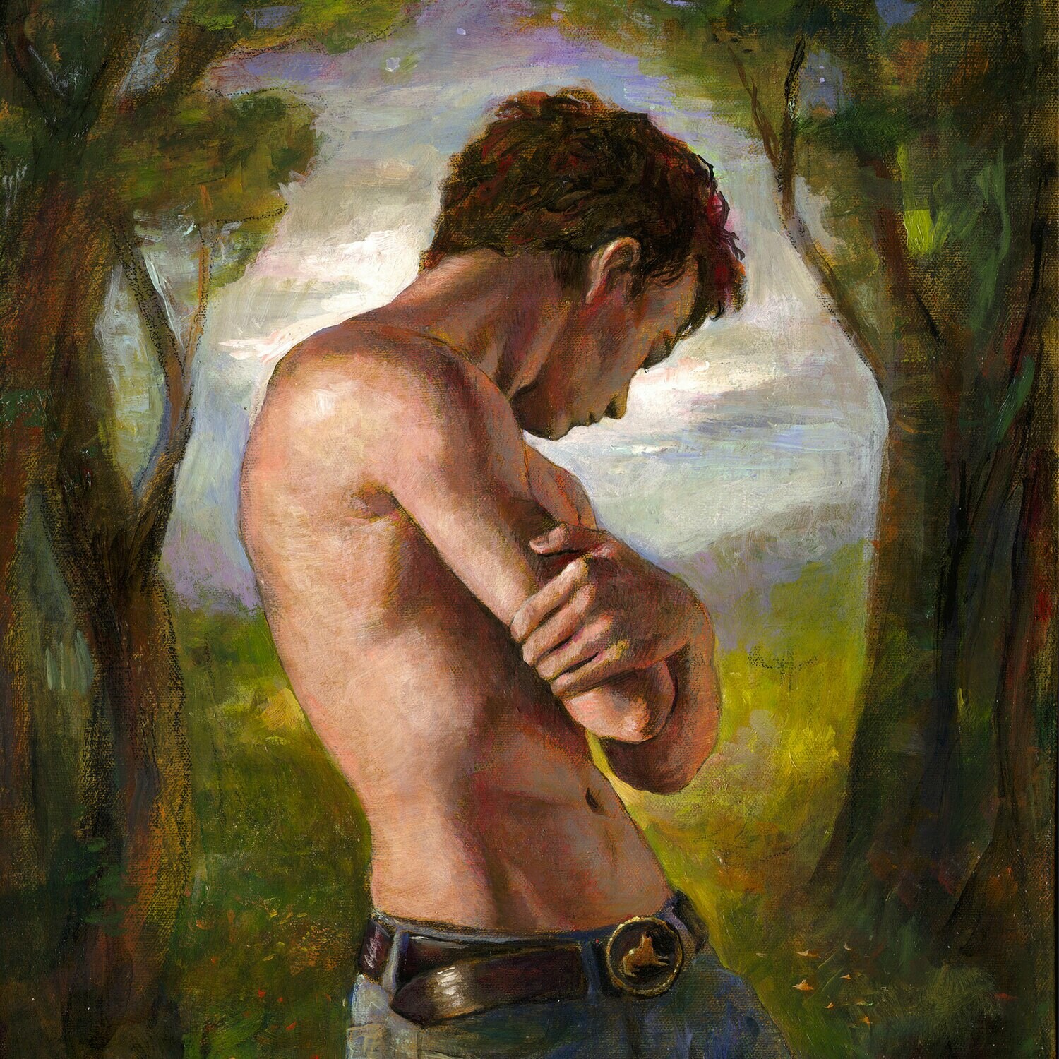 "The Path" Original 36" X 18" Painting on Canvas