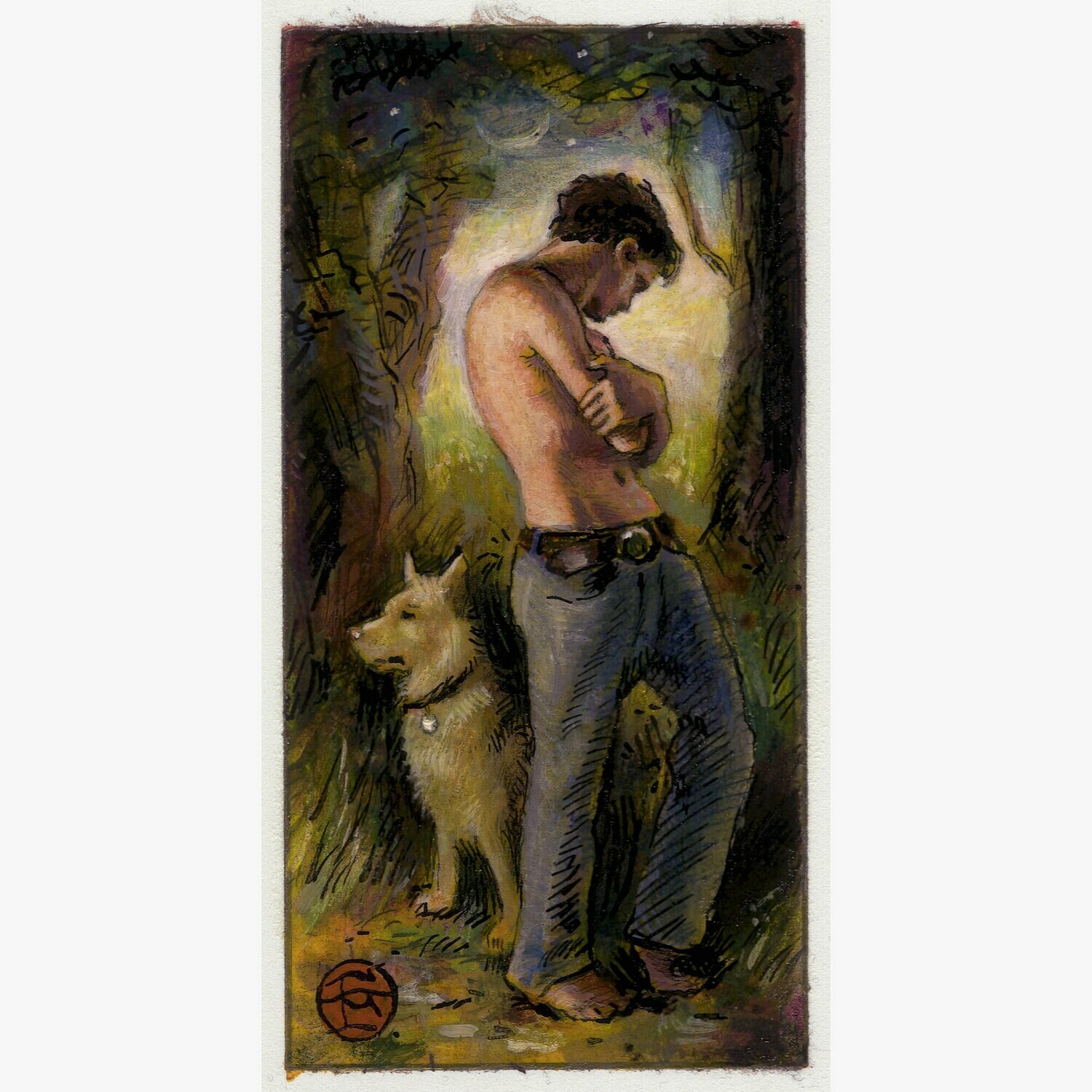 Miniature Painting "The Path" 4" X 2"