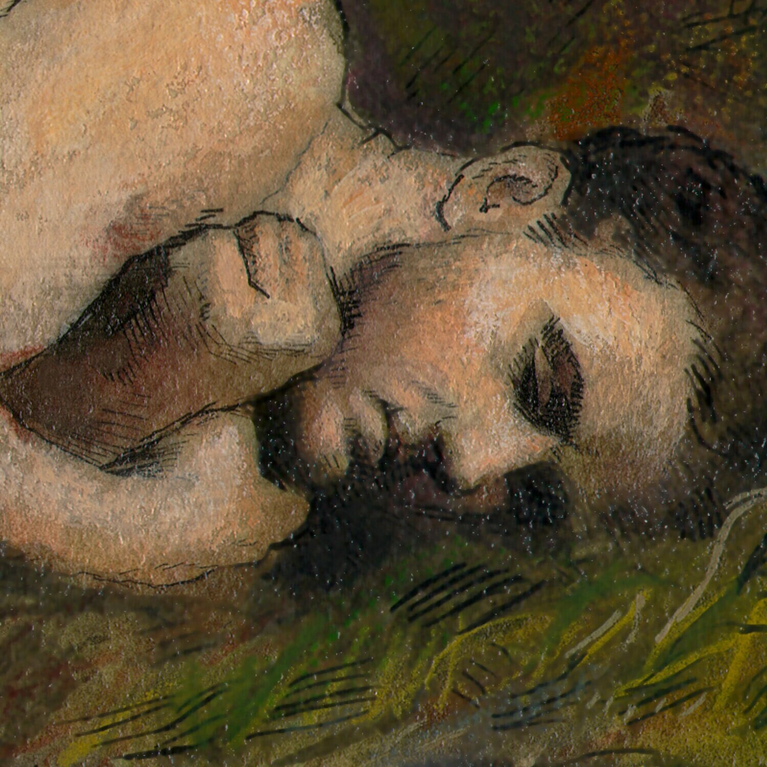 "Path's End", Original Mixed-Media Painting on Paper