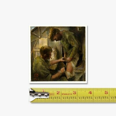 Miniature Painting &quot;Caring&quot; 3.5 X 3.5&quot;
