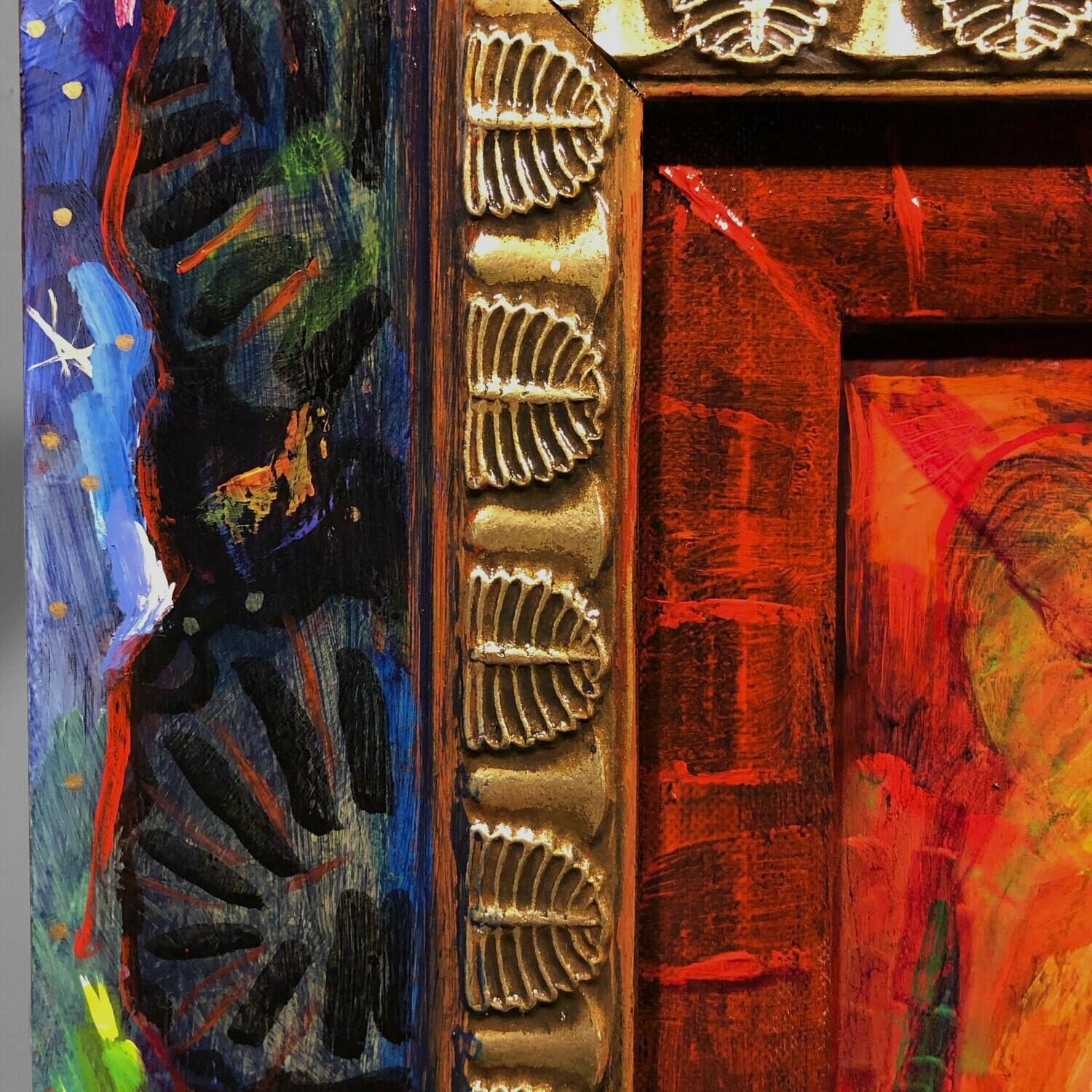 "Holiday Quarantine" Original Work Painted on Panel and Frame