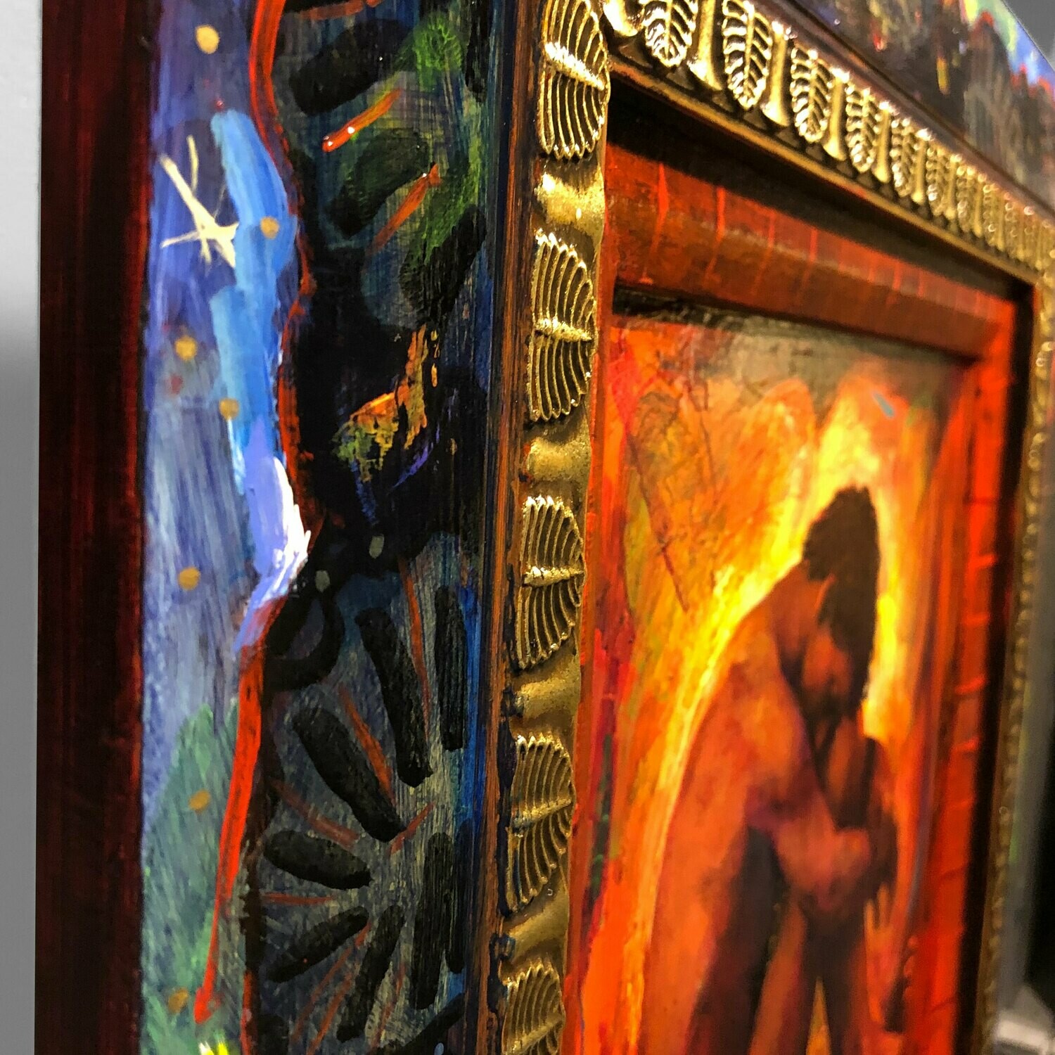 "Holiday Quarantine" Original Work Painted on Panel and Frame