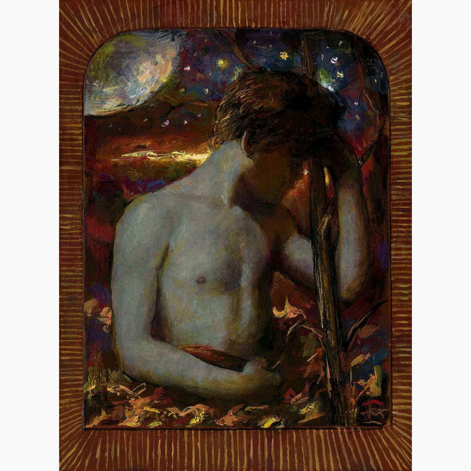 &quot;Autumn&quot; Original Mixed-Media Painting on Panel