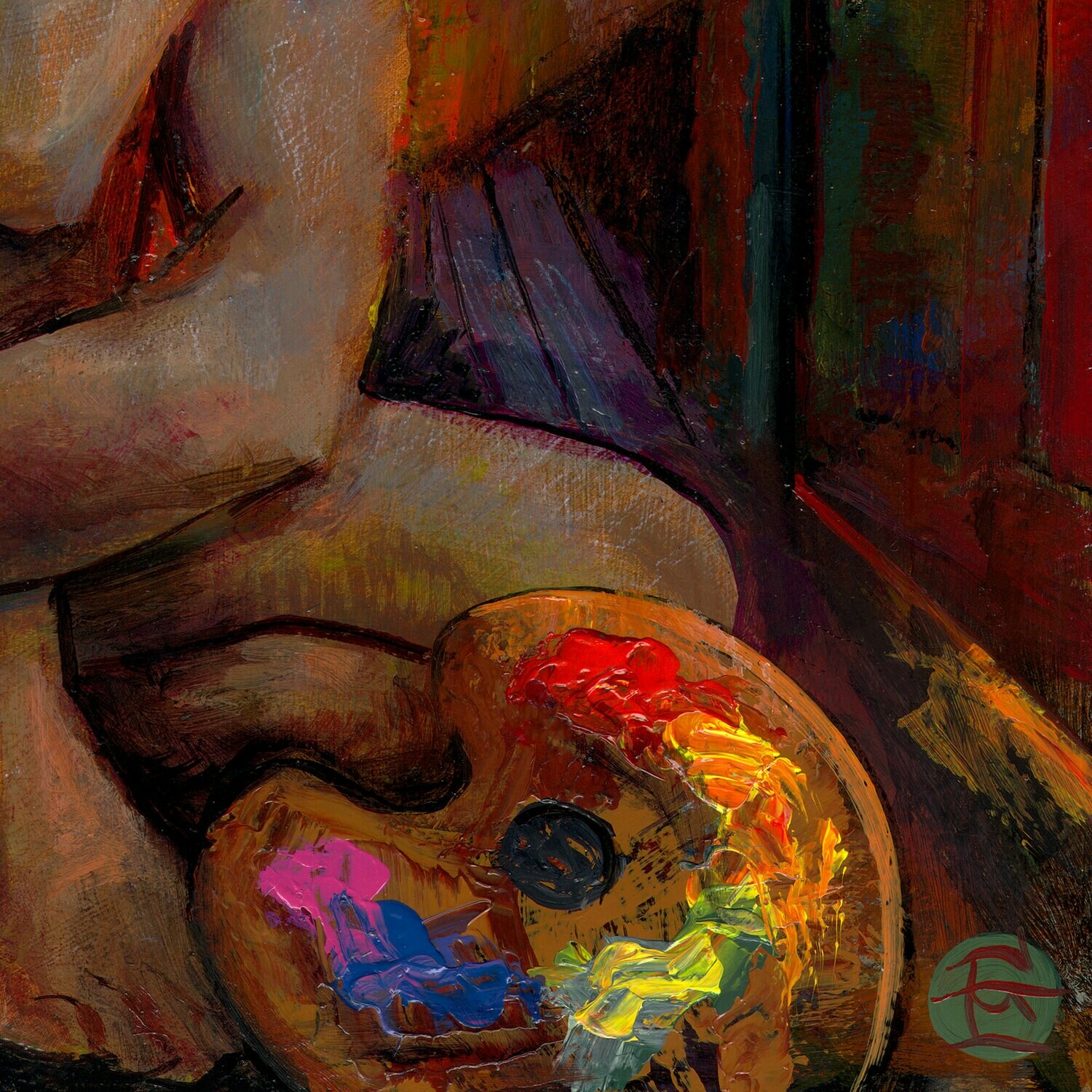 "The Artist Isolated" Original Painting on Panel