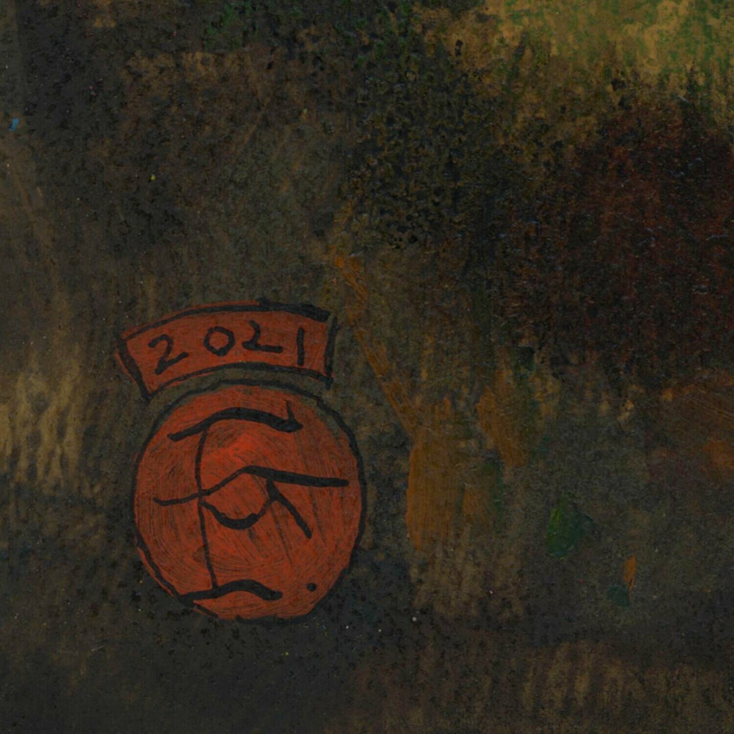 "The Wheel" Original Work on Paper with Collage