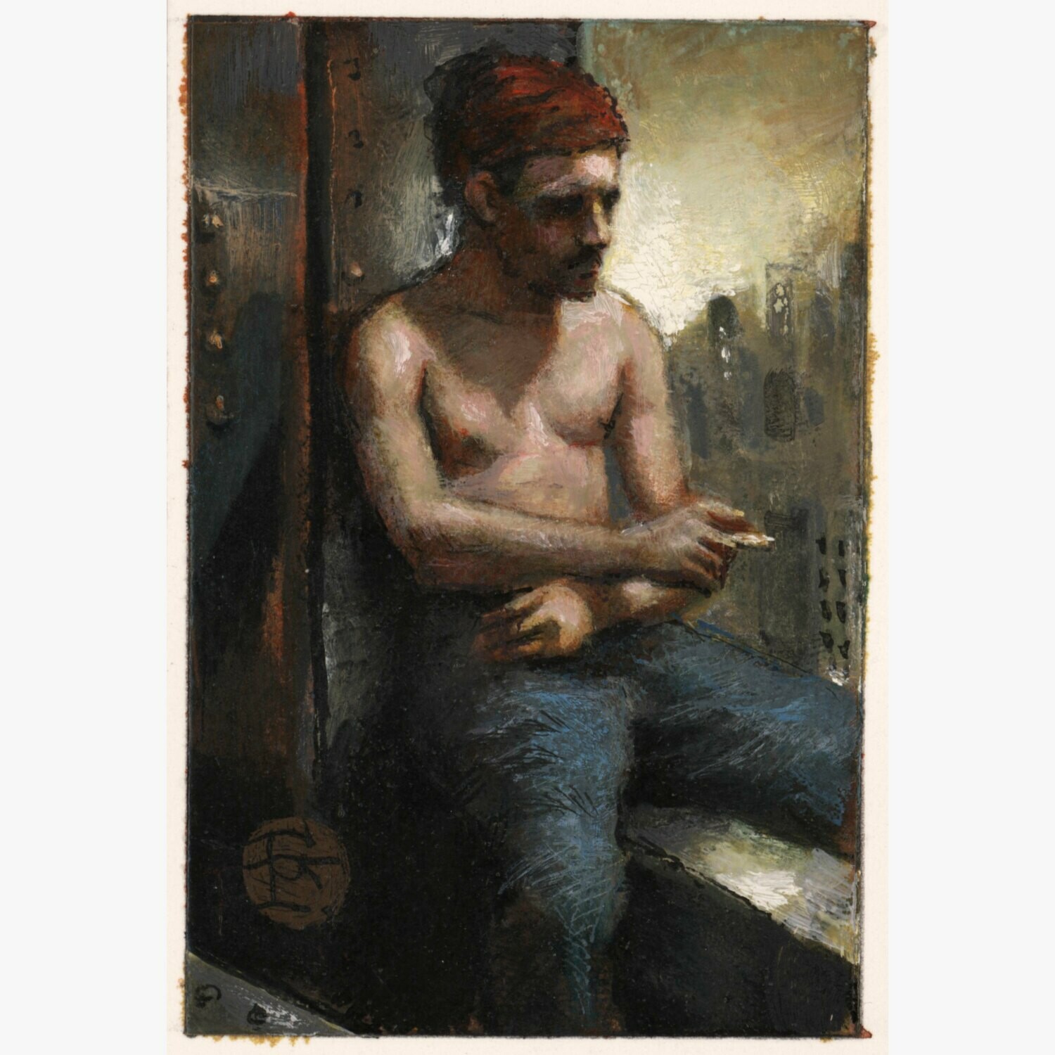 Miniature Painting "Day's End" 3 by 2 inches