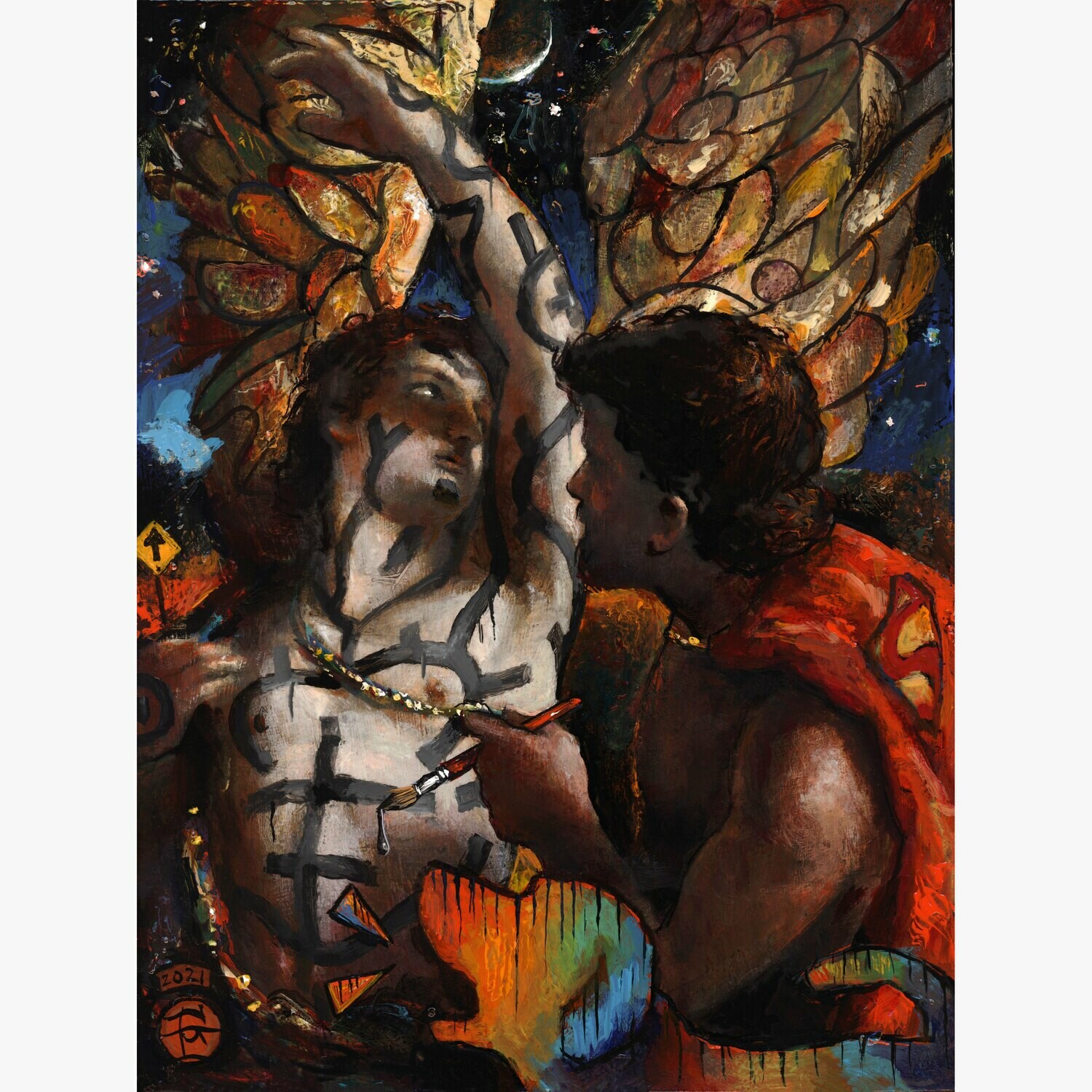 &quot;Wings of Glass&quot; Original Painting on Panel