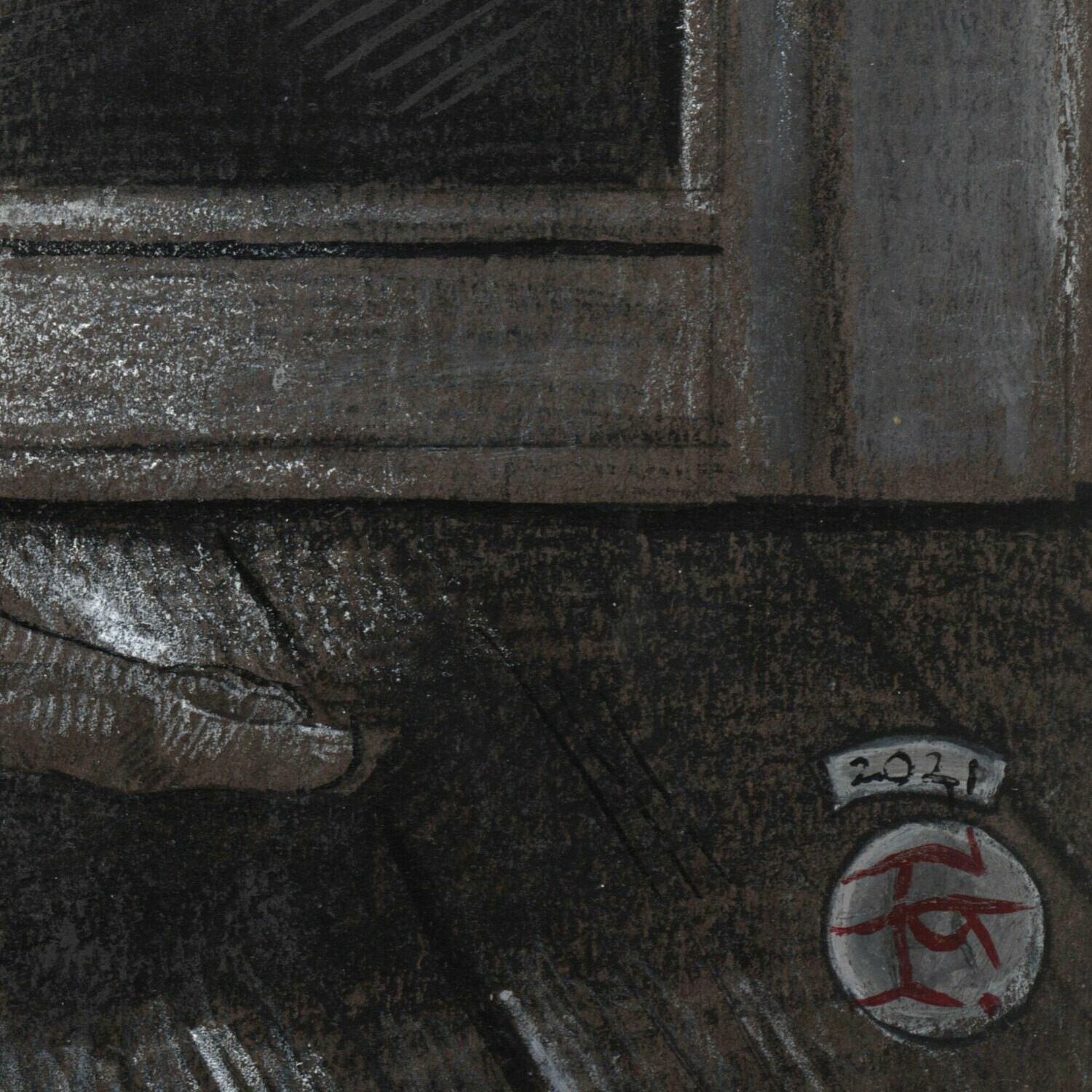 "Patience" Original Grisaille Drawing