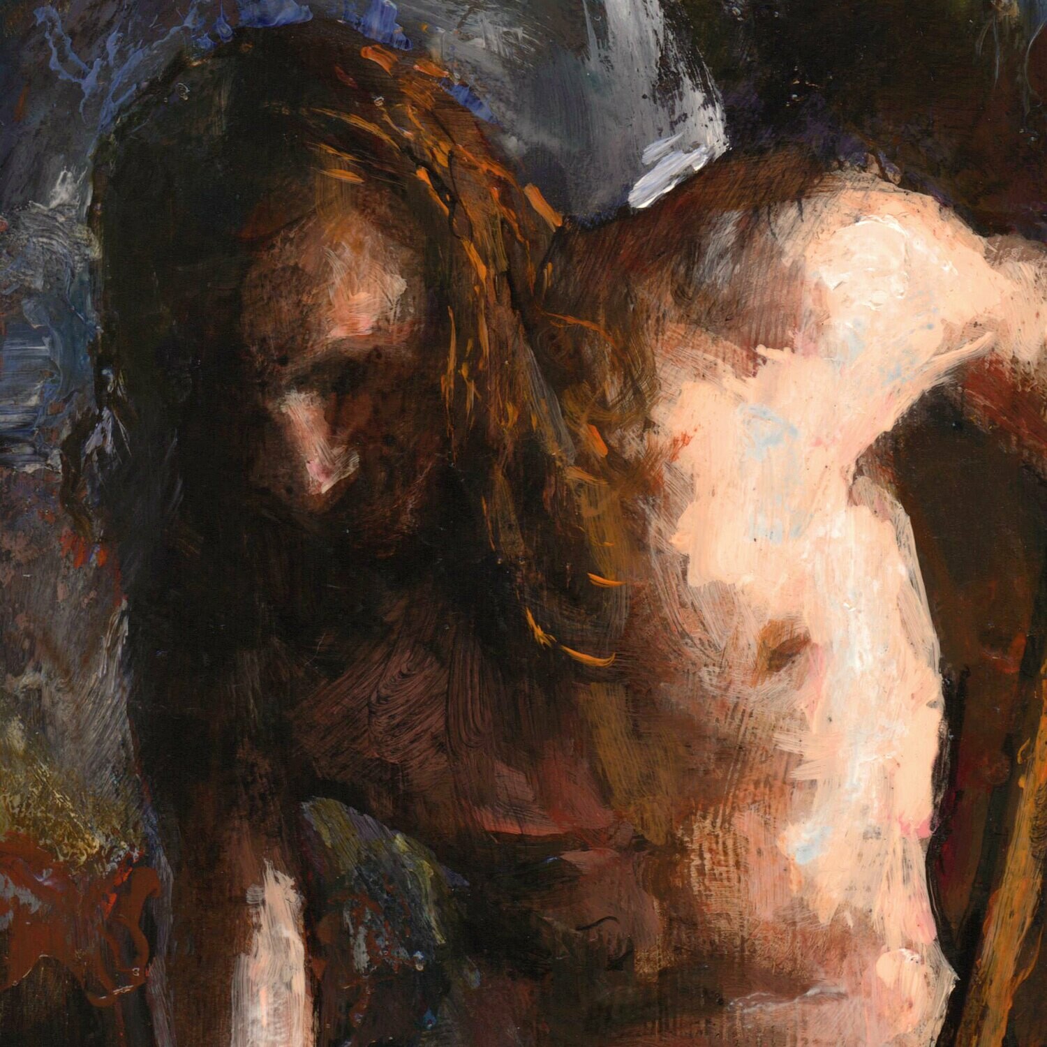 "The Struggle" Original Painting on Panel