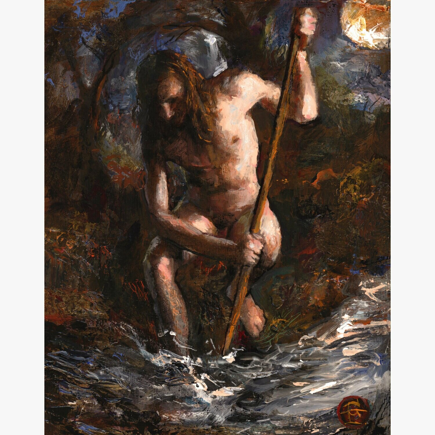 &quot;The Struggle&quot; Original Painting on Panel