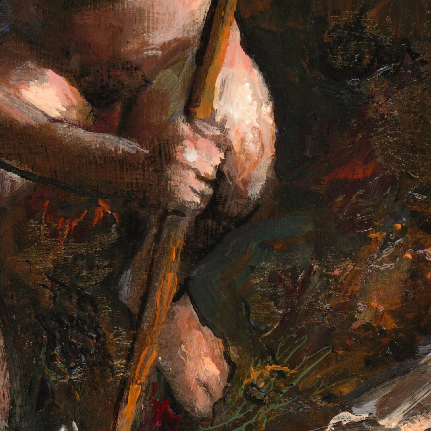 "The Struggle" Original Painting on Panel
