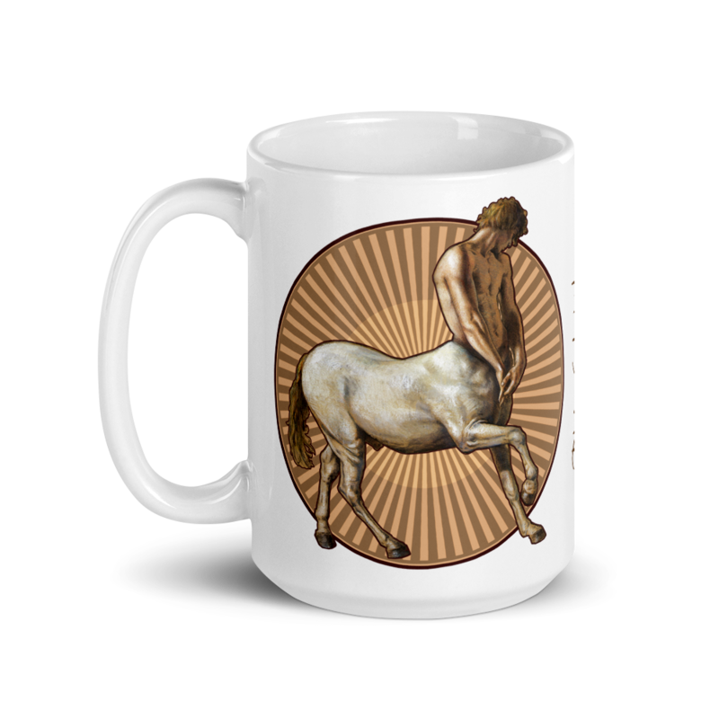 "Pensive Centaur" 15oz Ceramic Mug | Collectibles Category Ships Free Worldwide with No Minimum