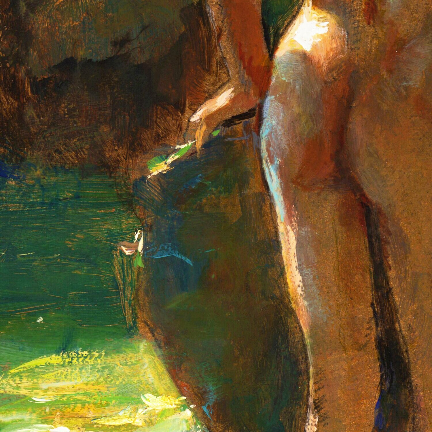 Untitled Study after Henry Scott Tuke, Original Framed Painting on Panel