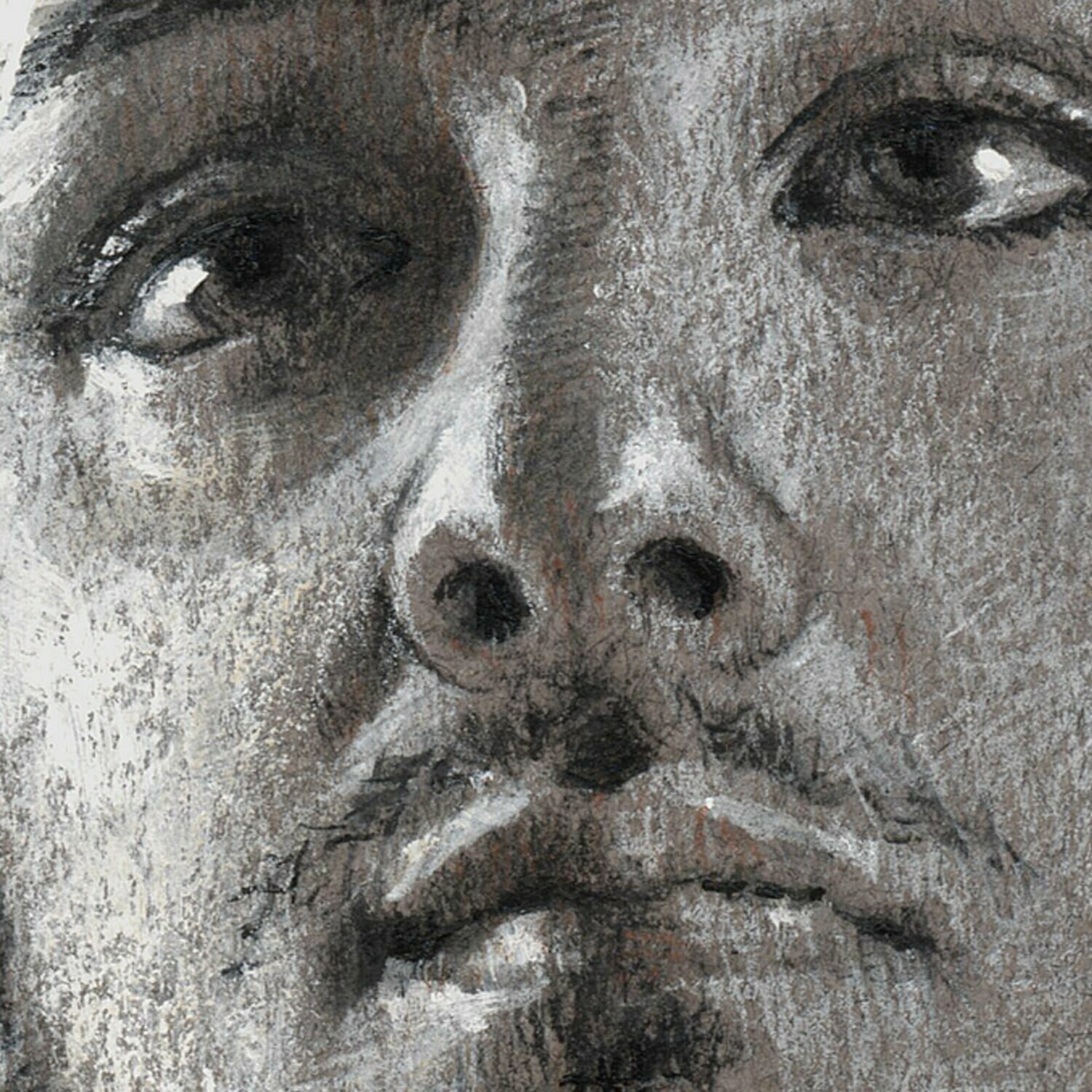 "Reach" Original Mixed-Media Grisaille Drawing
