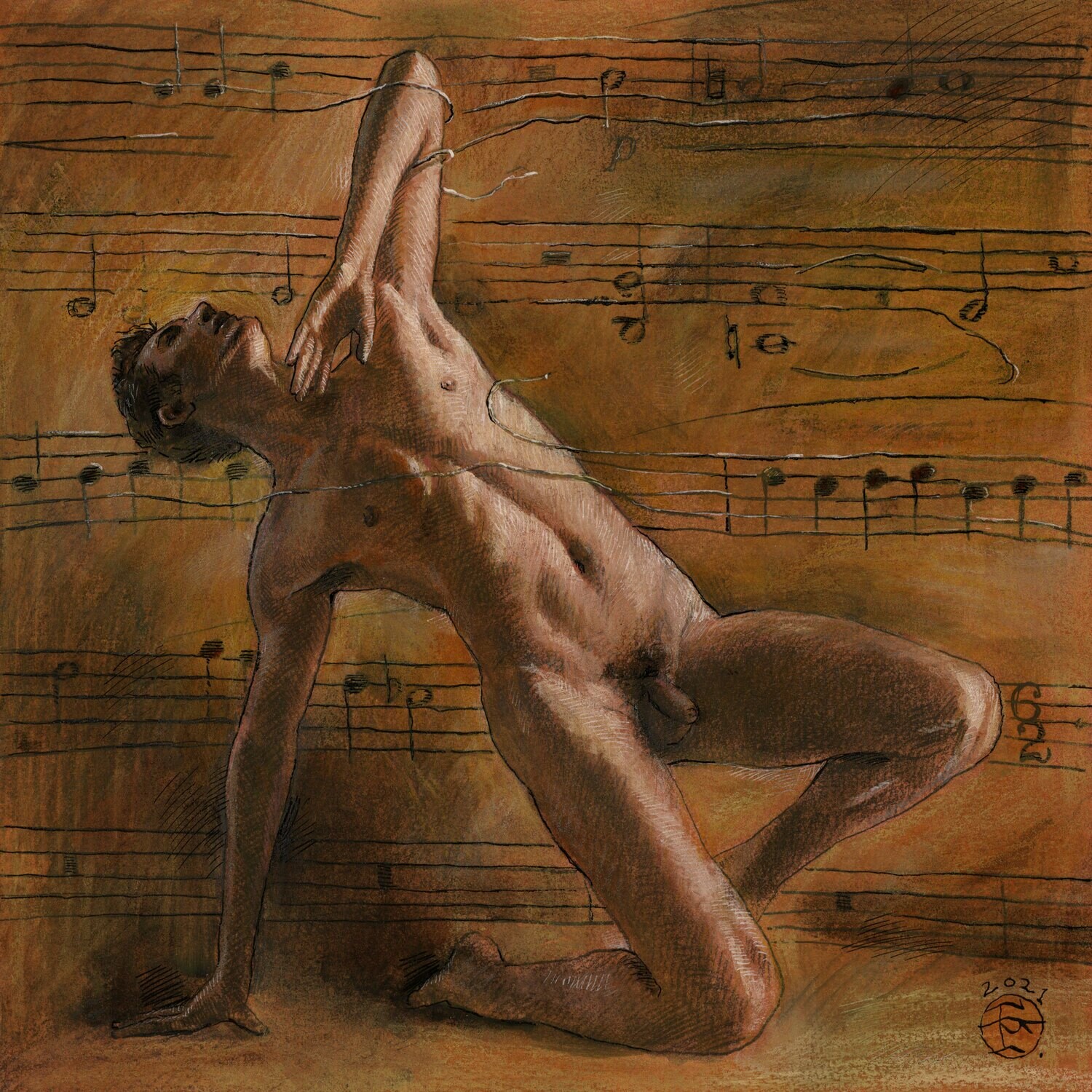 &quot;Tangled (for Samuel Barber)&quot; Original Work on Paper