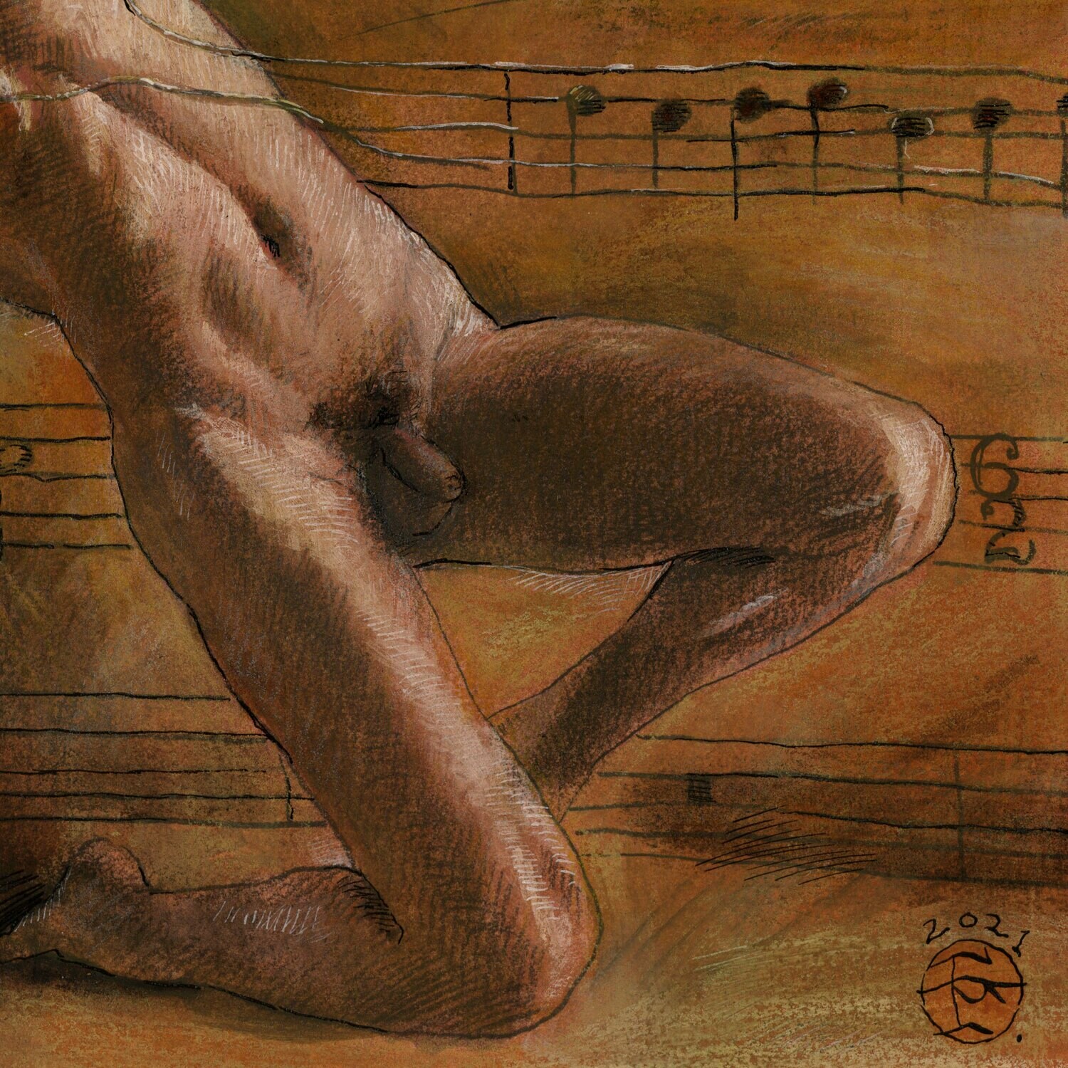 "Tangled (for Samuel Barber)" Original Work on Paper