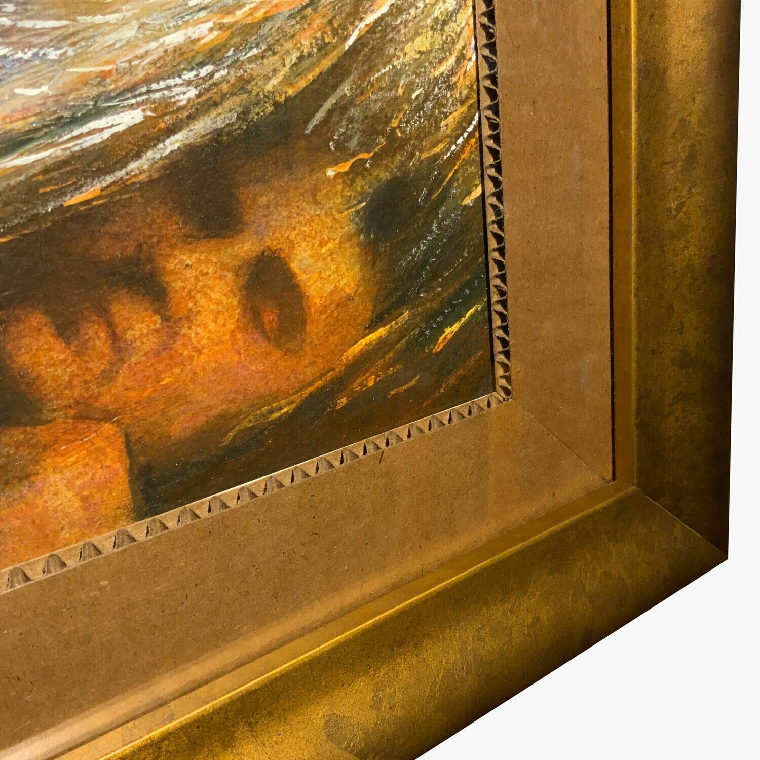 "Isolation" Large Mixed-Media Work on Paper, Framed