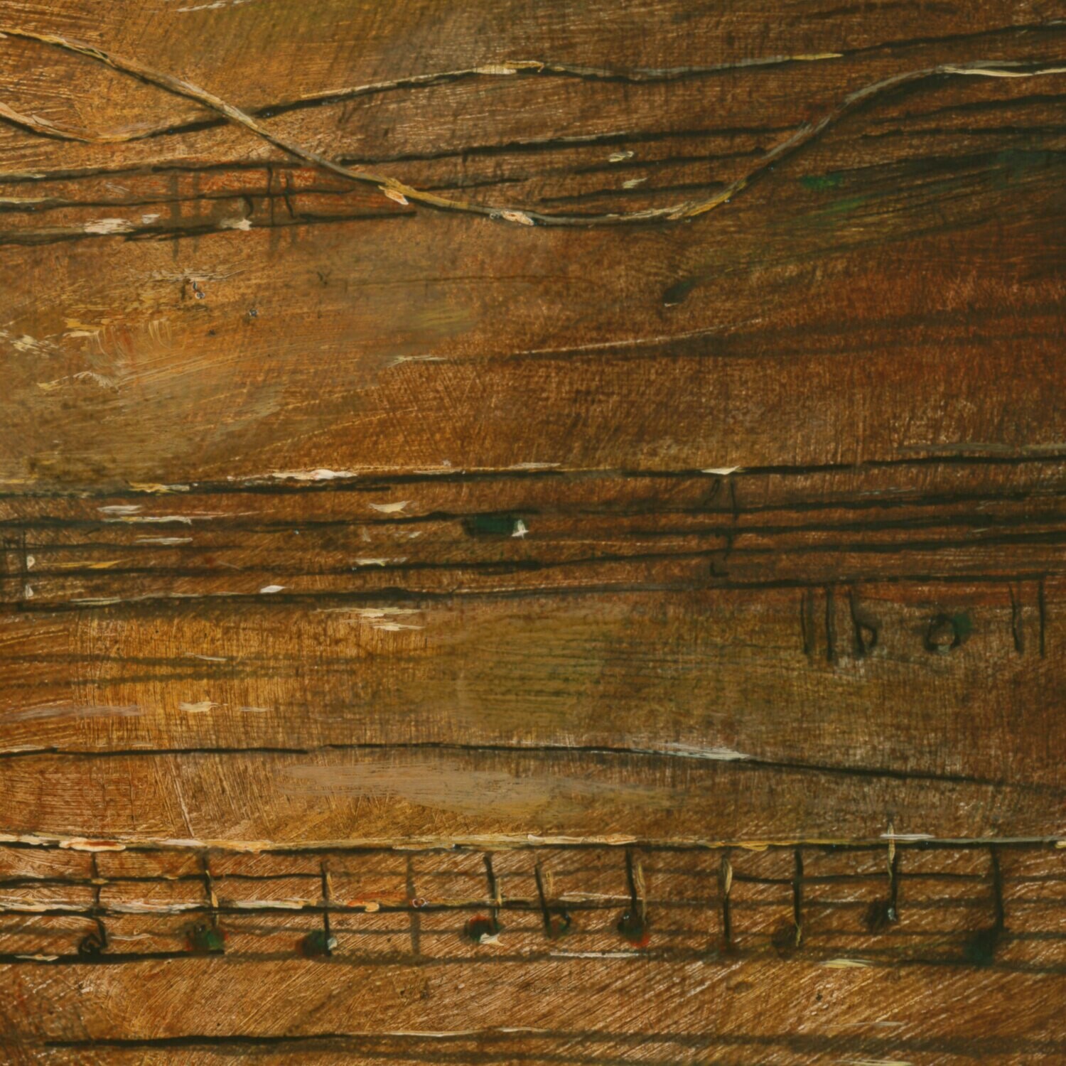 "Tangled (for Samuel Barber)" Original Framed Tondo Painting
