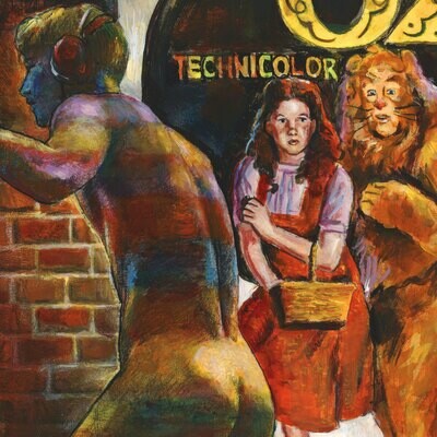 "A Technicolor Dreamscape of an Expulsion from Oz" Original  Painting on Panel