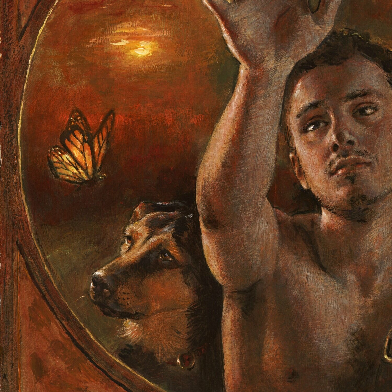 "The Butterfly" Original  Painting on Panel