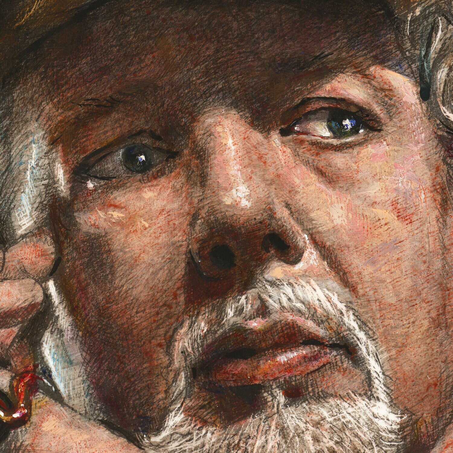 "The Idea (Self-Portrait)" Original  Painting on Panel