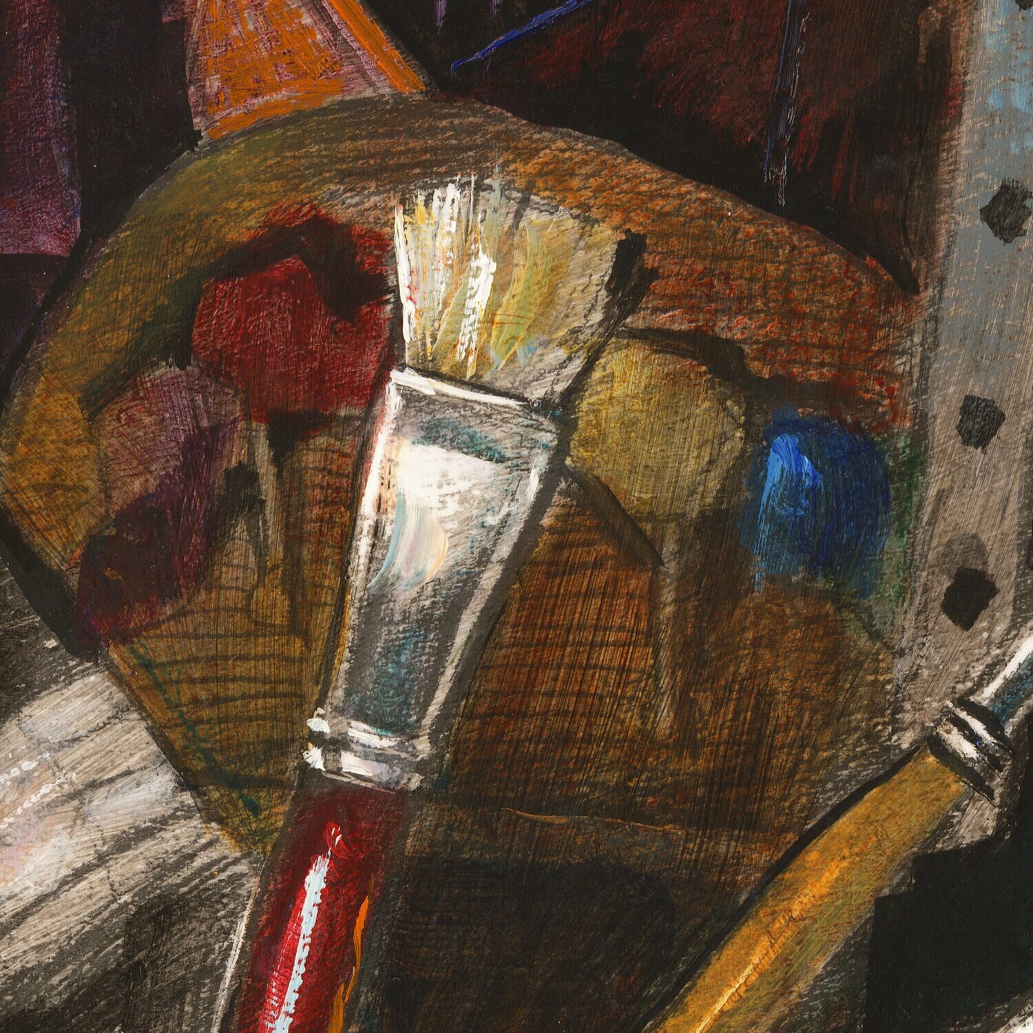 "The Idea (Self-Portrait)" Original  Painting on Panel