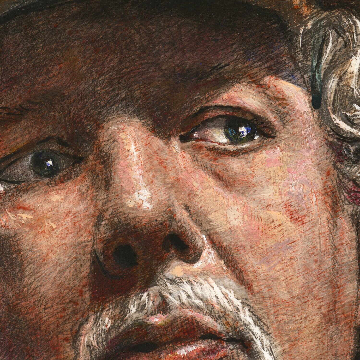 "The Idea (Self-Portrait)" Original  Painting on Panel
