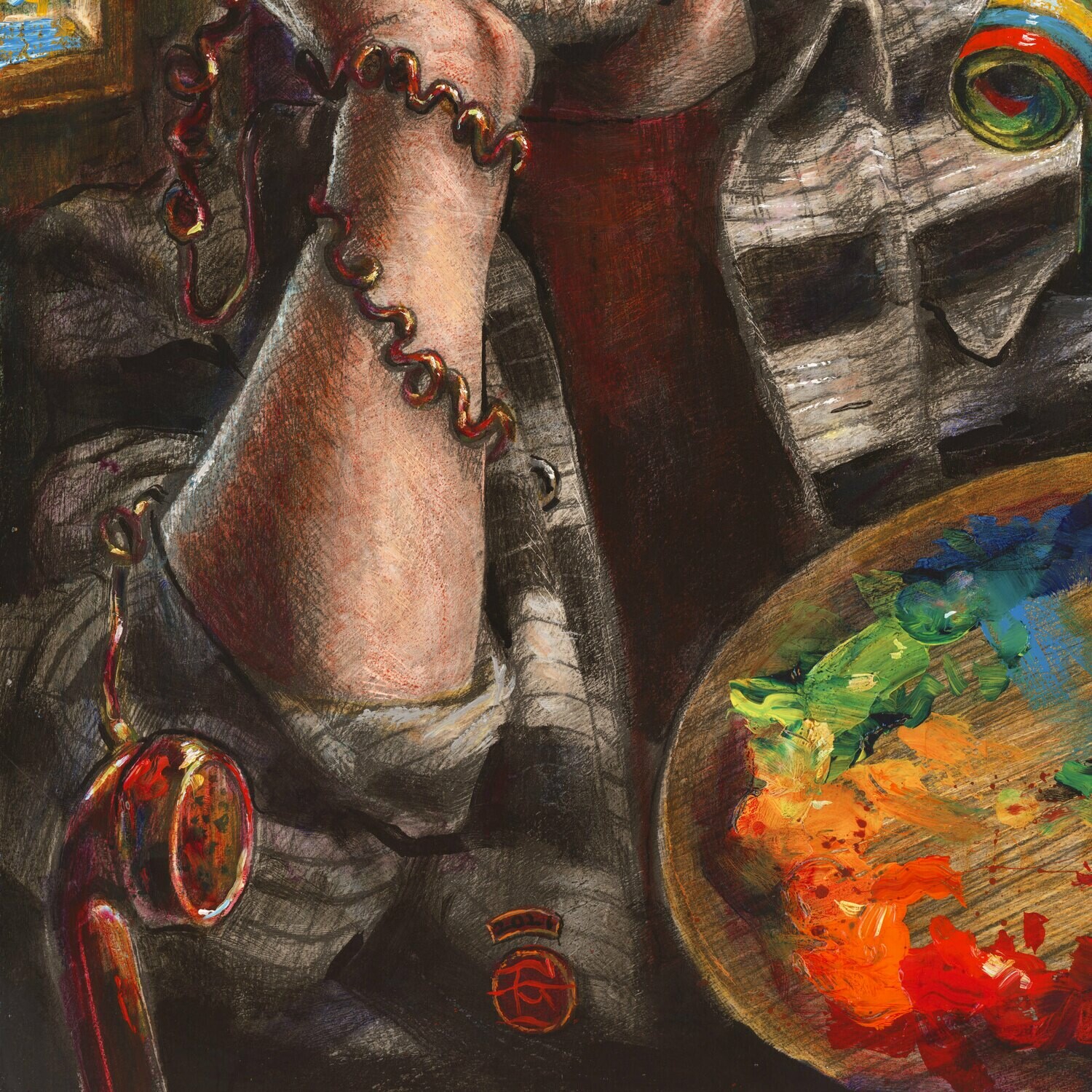 "The Idea (Self-Portrait)" Original  Painting on Panel