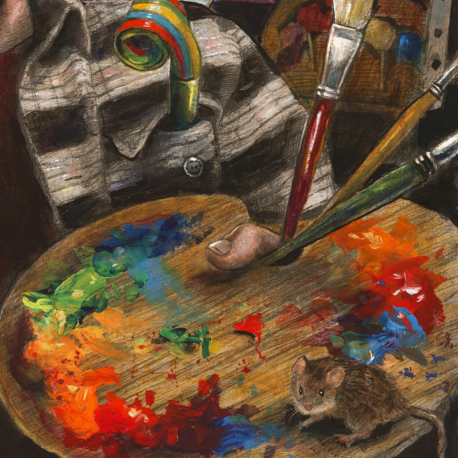 "The Idea (Self-Portrait)" Original  Painting on Panel
