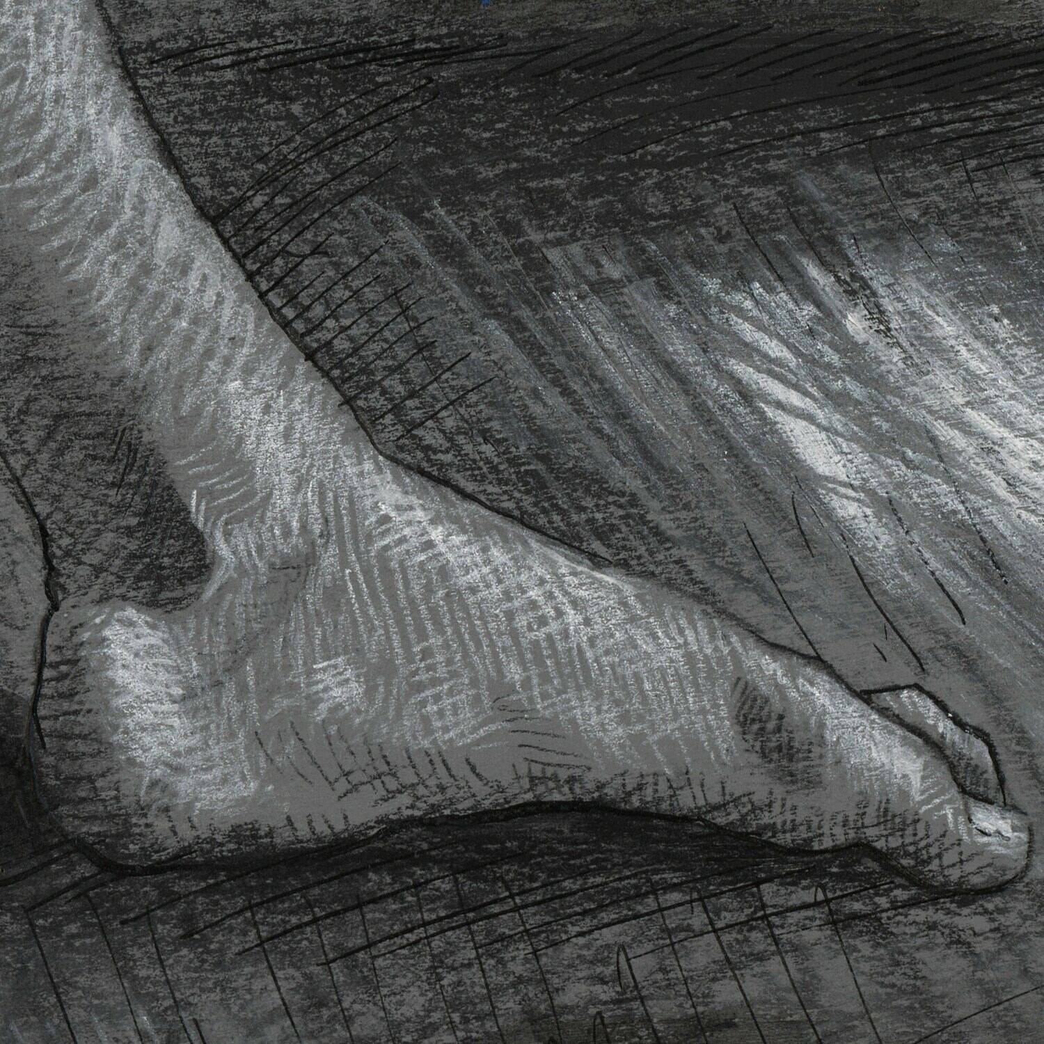 "The Thinker" Original Charcoal Drawing