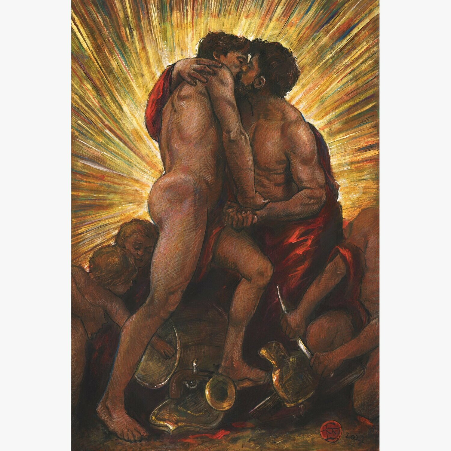 &quot;La Fraternité&quot; Original Work on Paper