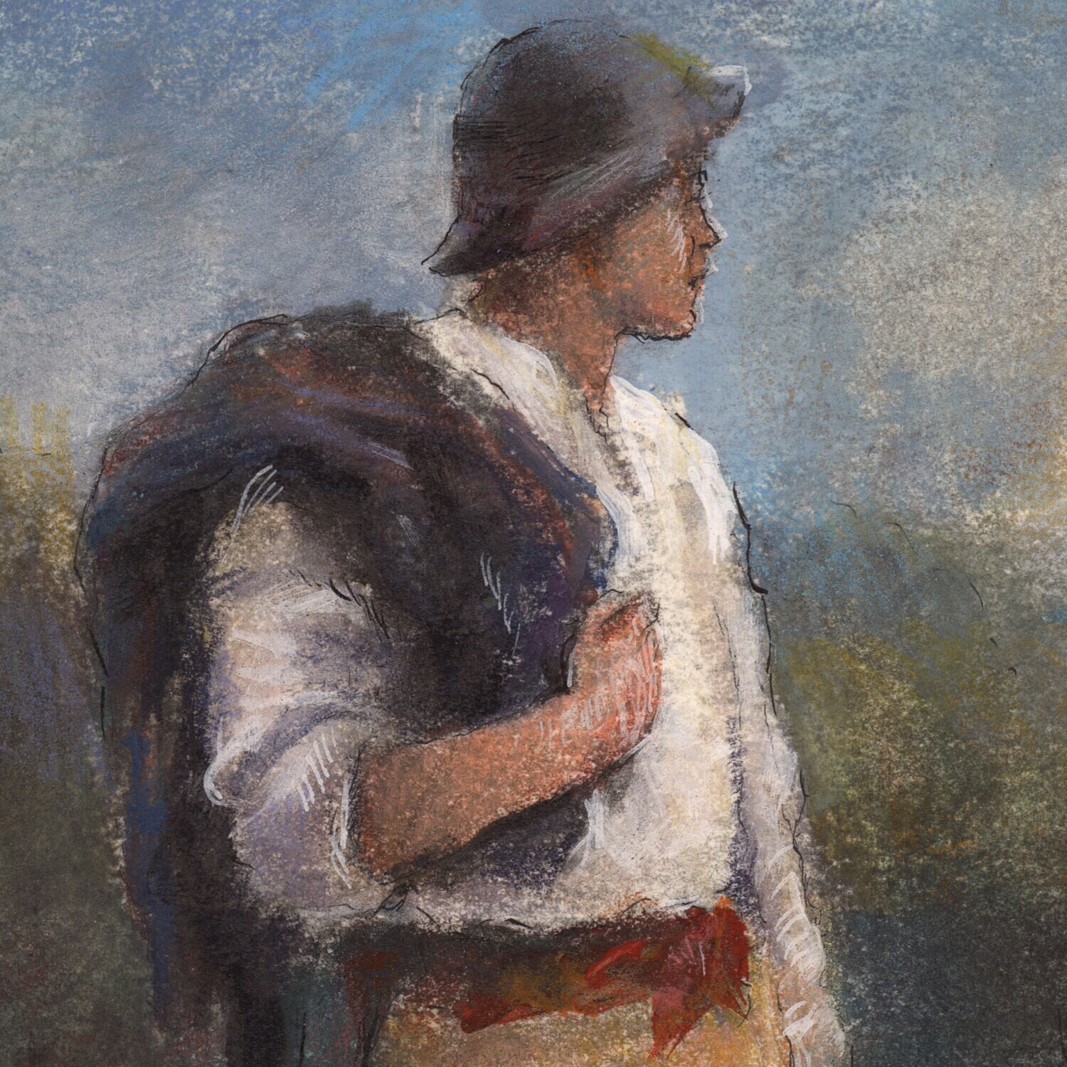 "Harvest Moon" (After Helen Allingham) Original Work on Paper
