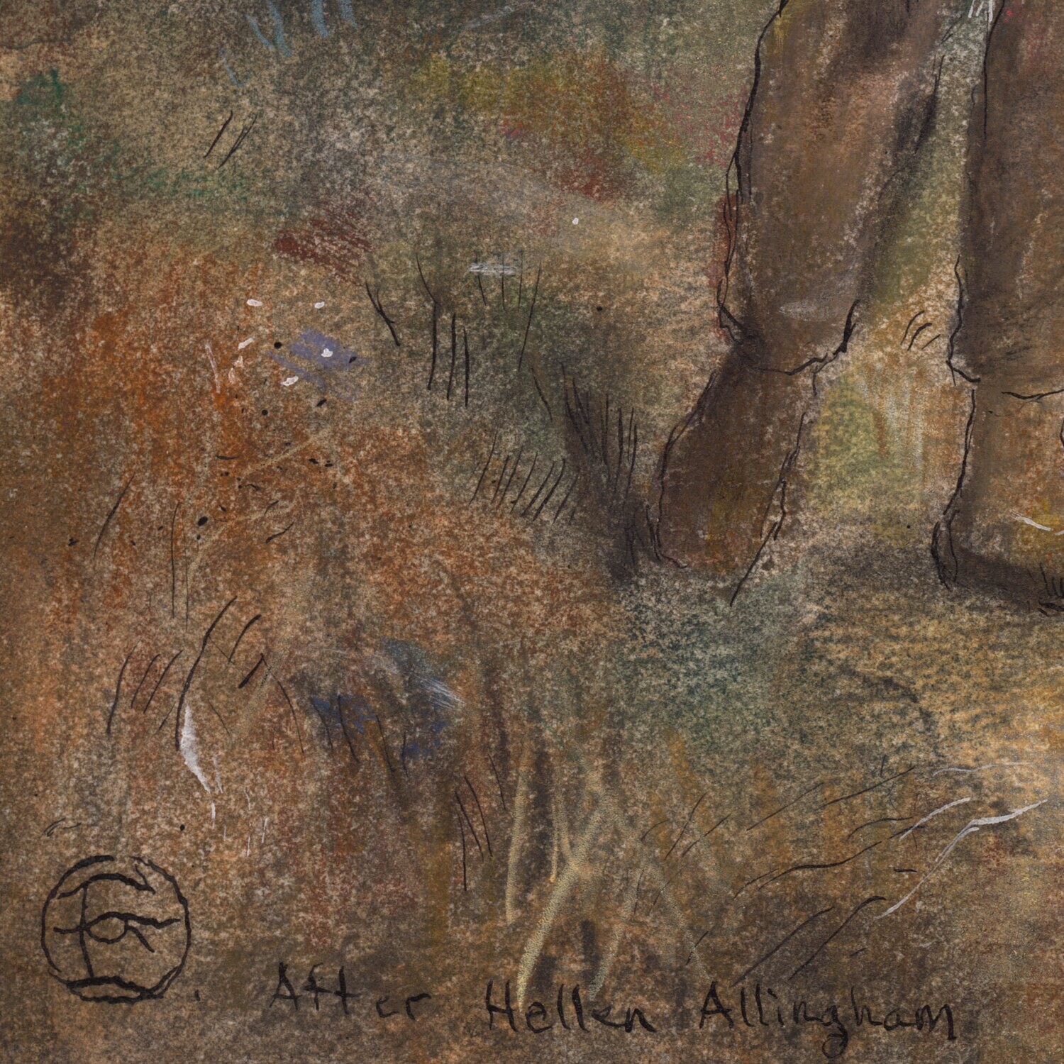 "Harvest Moon" (After Helen Allingham) Original Work on Paper