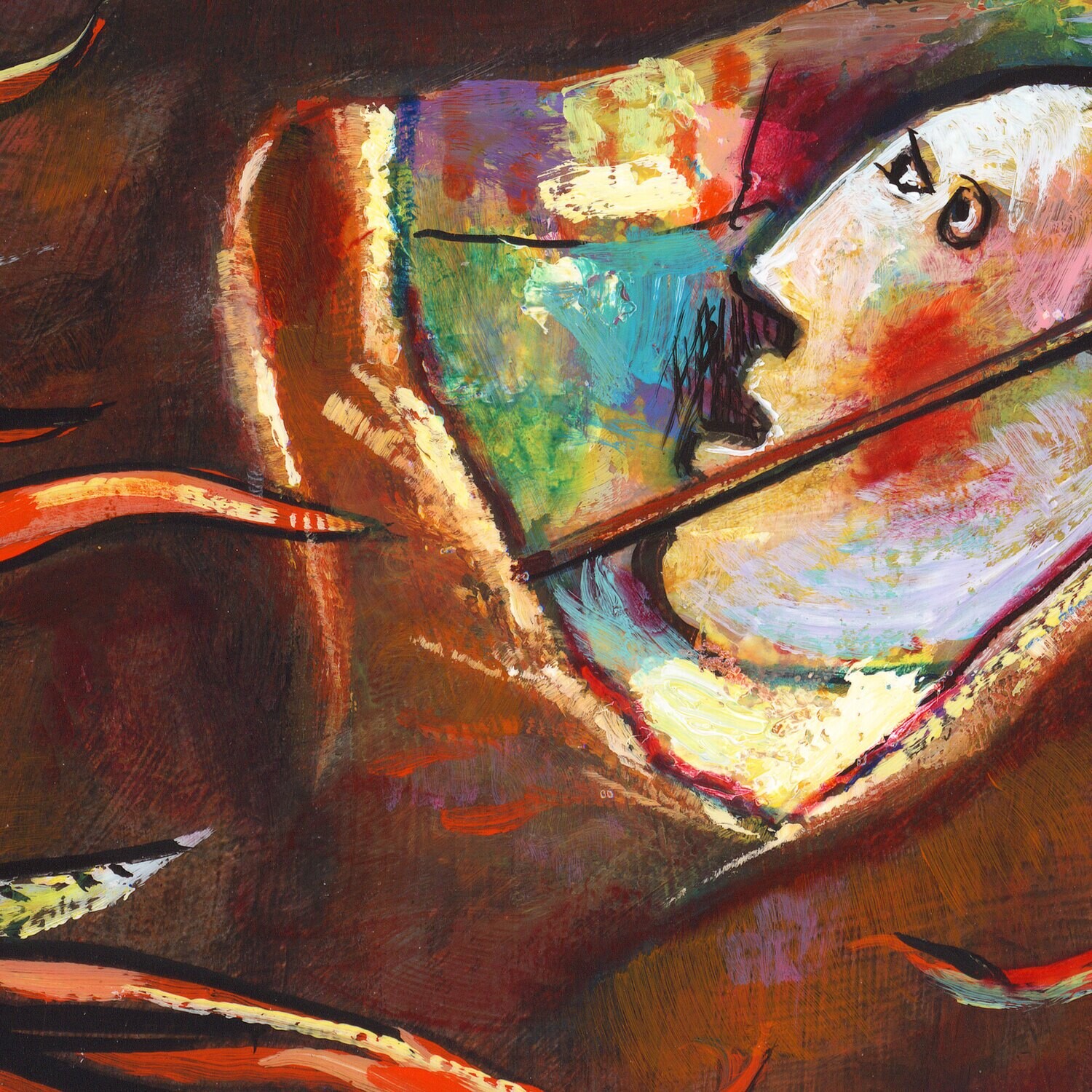 "American Hercules" Original  Painting on Panel