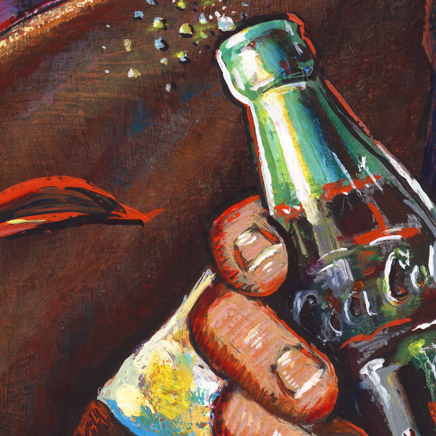 "American Hercules" Original  Painting on Panel