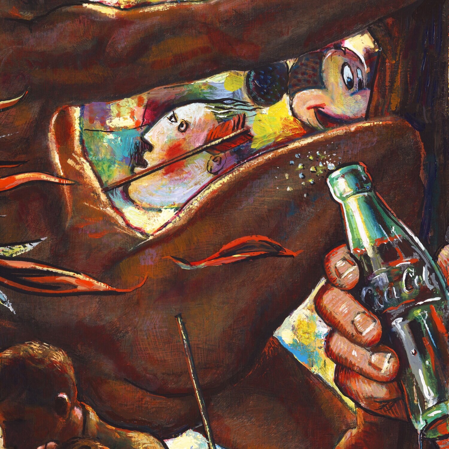 "American Hercules" Original  Painting on Panel