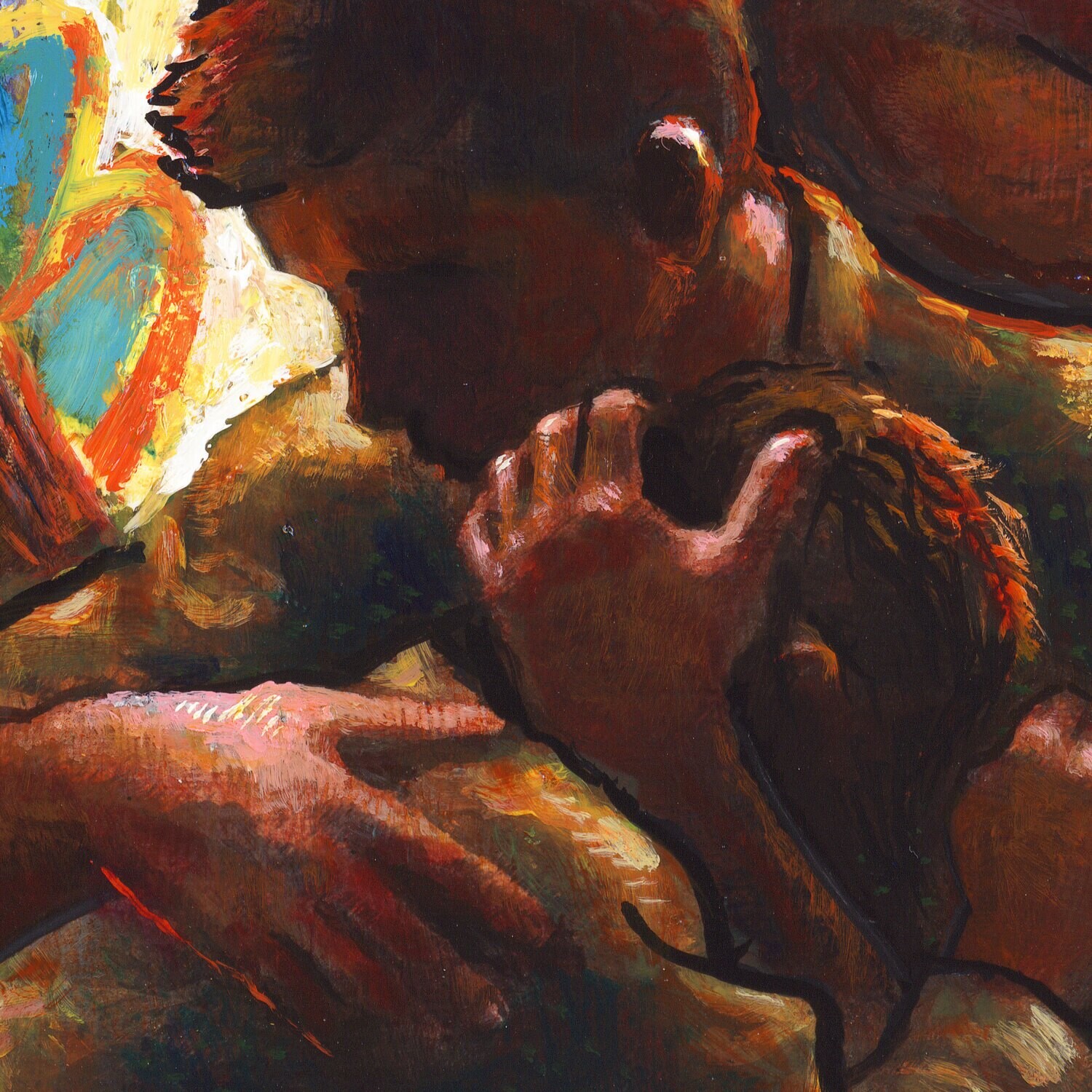 "American Hercules" Original  Painting on Panel